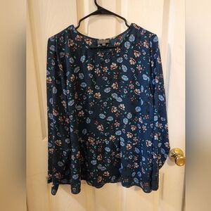 The Limited Green Flower Blouse